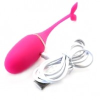 Remote Control Vibrating Egg, 10 Function, Rechargeable, Silicone, PINK